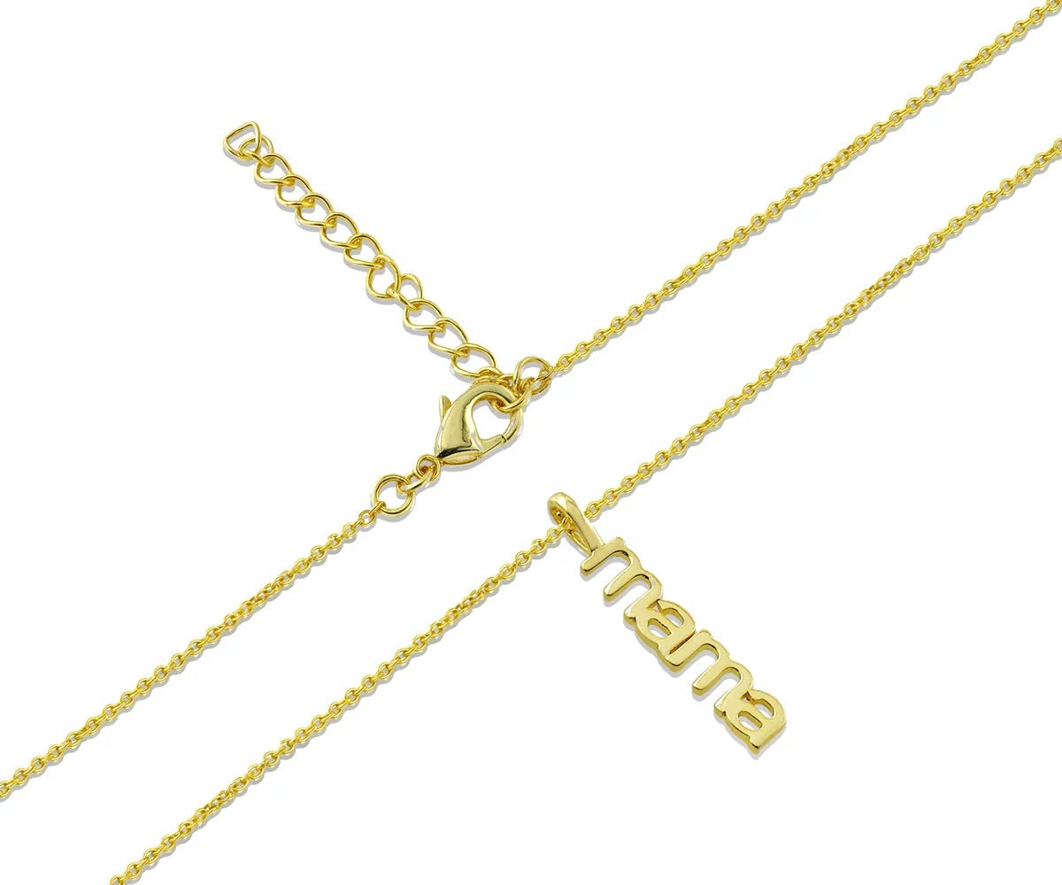 All Cotton and Linen Mama Gold Necklace – 14K Gold - Plated Minimalist Pendant