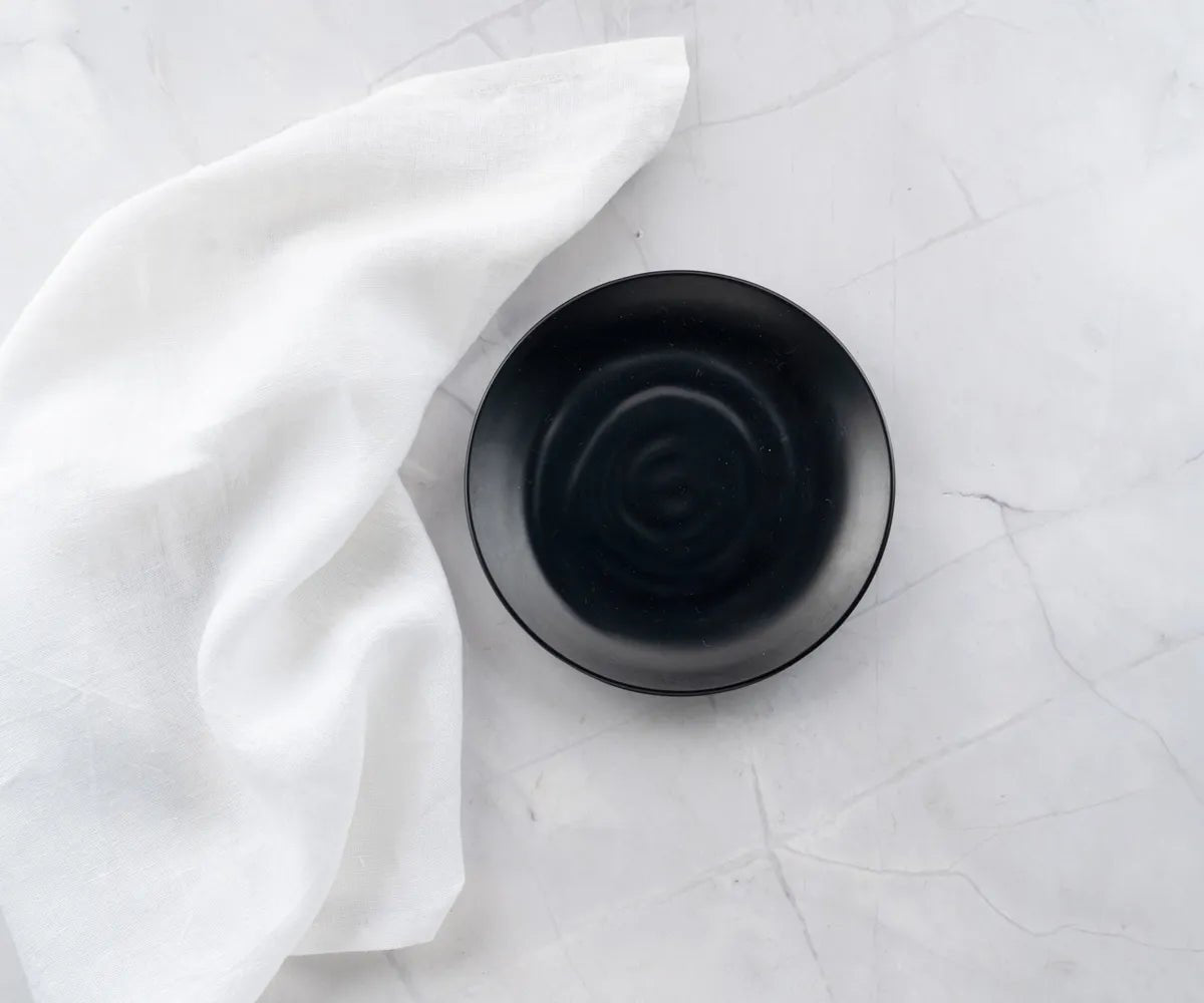 All Cotton and Linen Solid White Linen Kitchen Towels