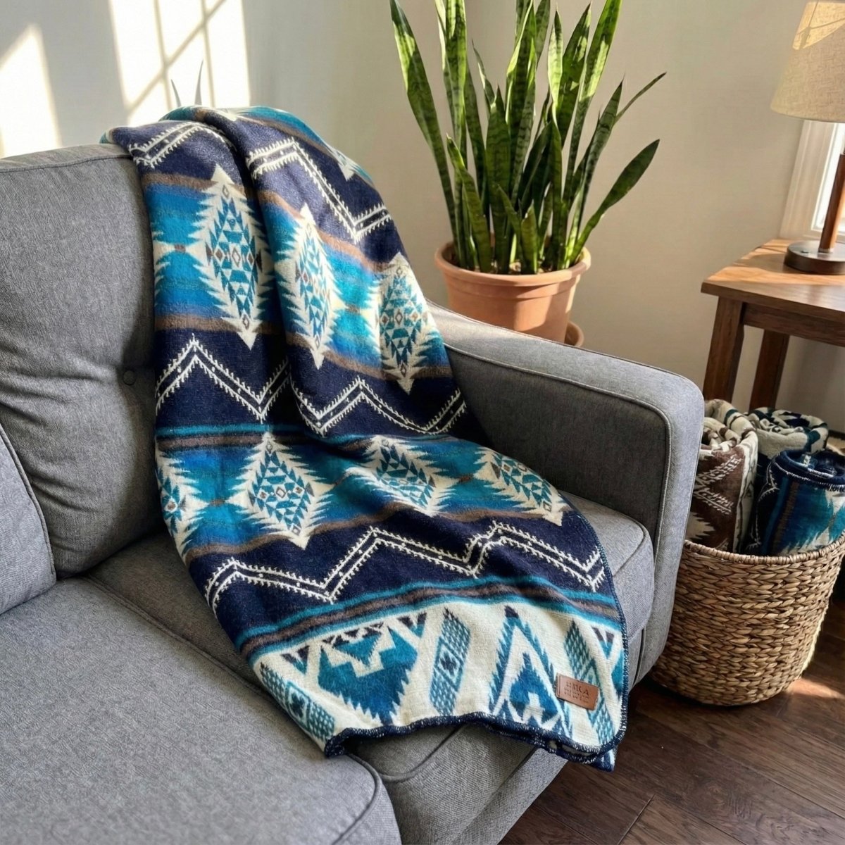 Alpaca Threadz Handmade Alpaca Wool Blanket – Cobalt Blue | Queen Size