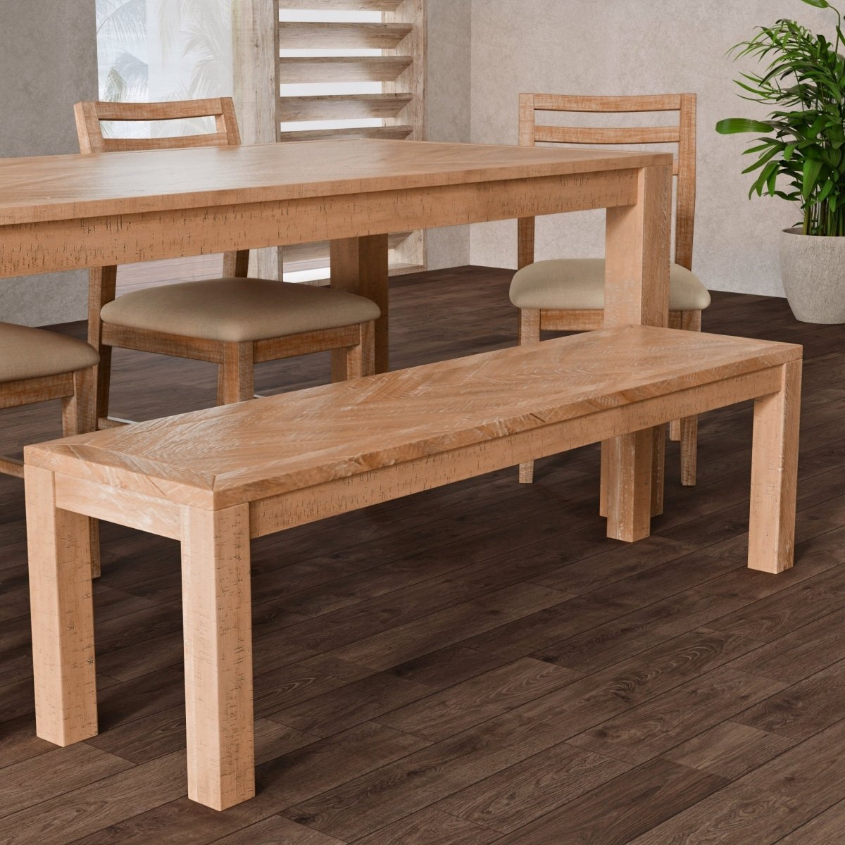 Alpine Furniture Aiden Solid Pine Dining Bench