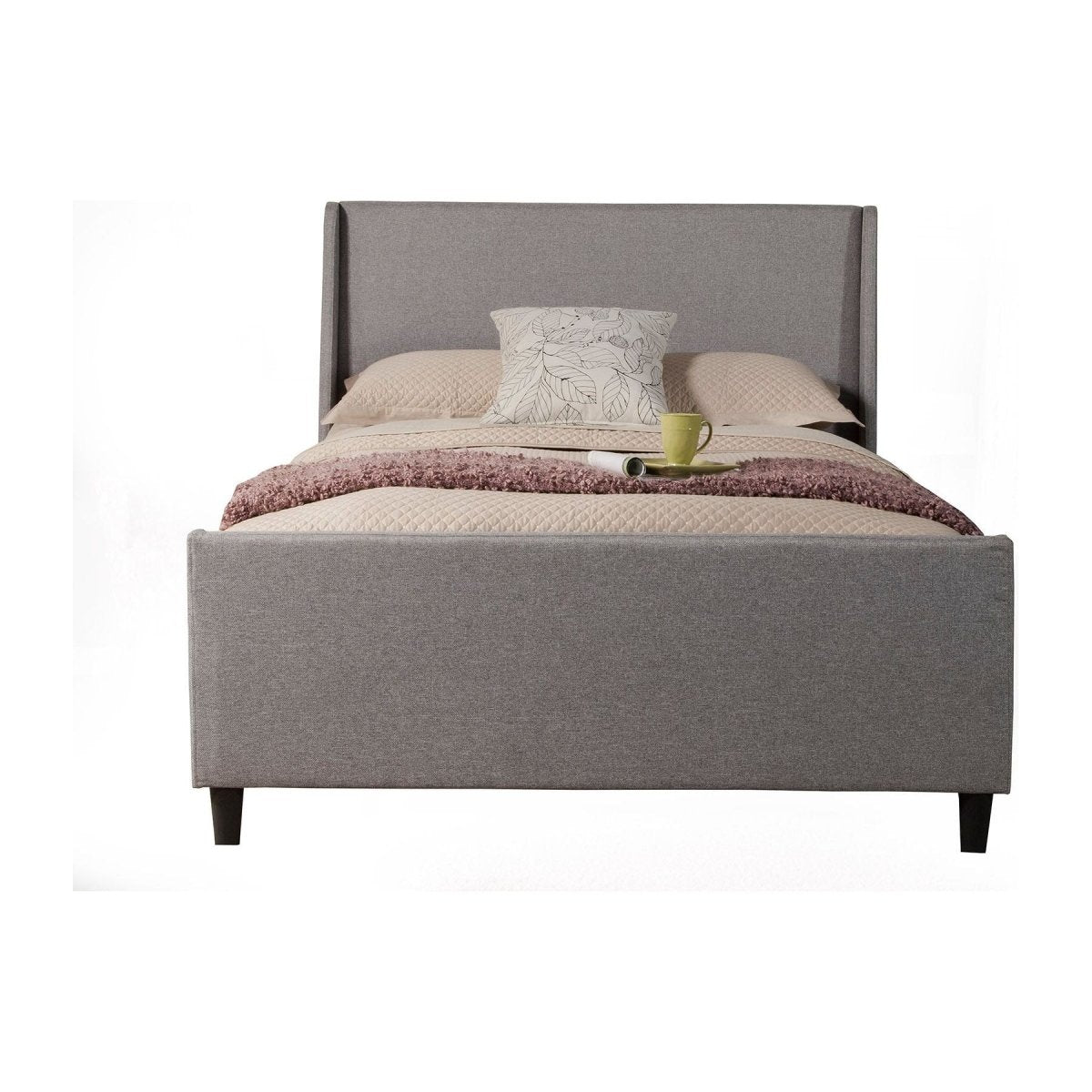 Alpine Furniture Amber Bed, Grey Linen