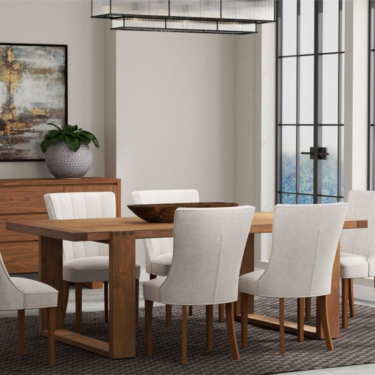 Alpine Furniture Ayala Antique Cappuccino Dining Table