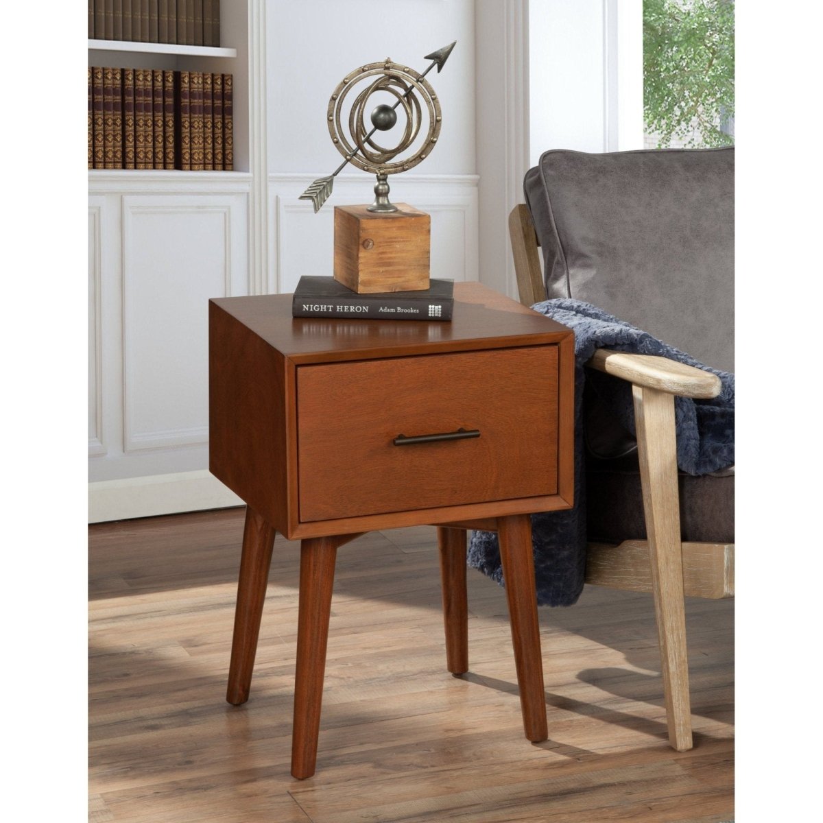 Alpine Furniture Flynn End Table, Acorn