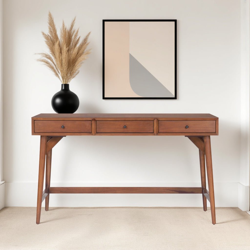 Alpine Furniture Flynn Large Chestnut Desk - Executive Home Office Furniture