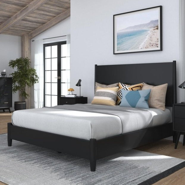 Alpine Furniture Flynn Platform Bed, Black