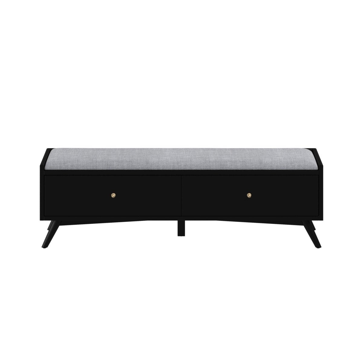 Alpine Furniture Flynn Storage Bench, Black