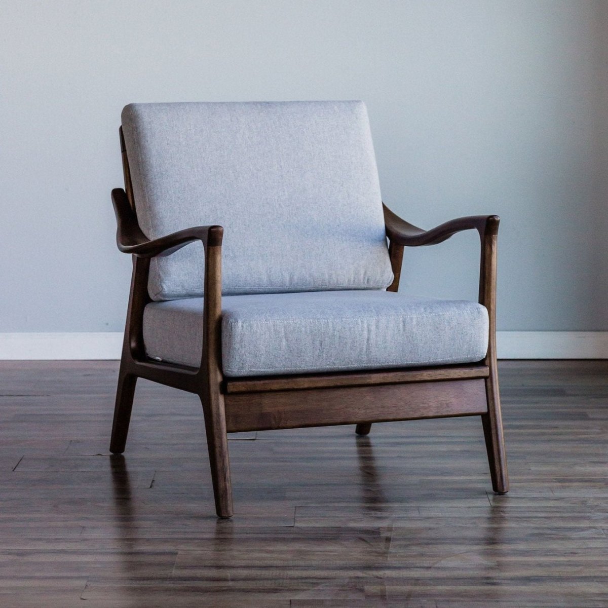 Alpine Furniture Slate Gray Upholstered Lounge Chair