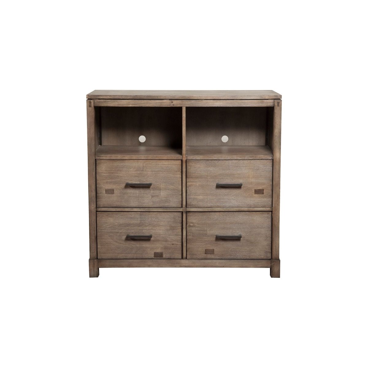 Alpine Furniture Sydney Weathered Grey TV Media Chest - Bedroom Storage Cabinet