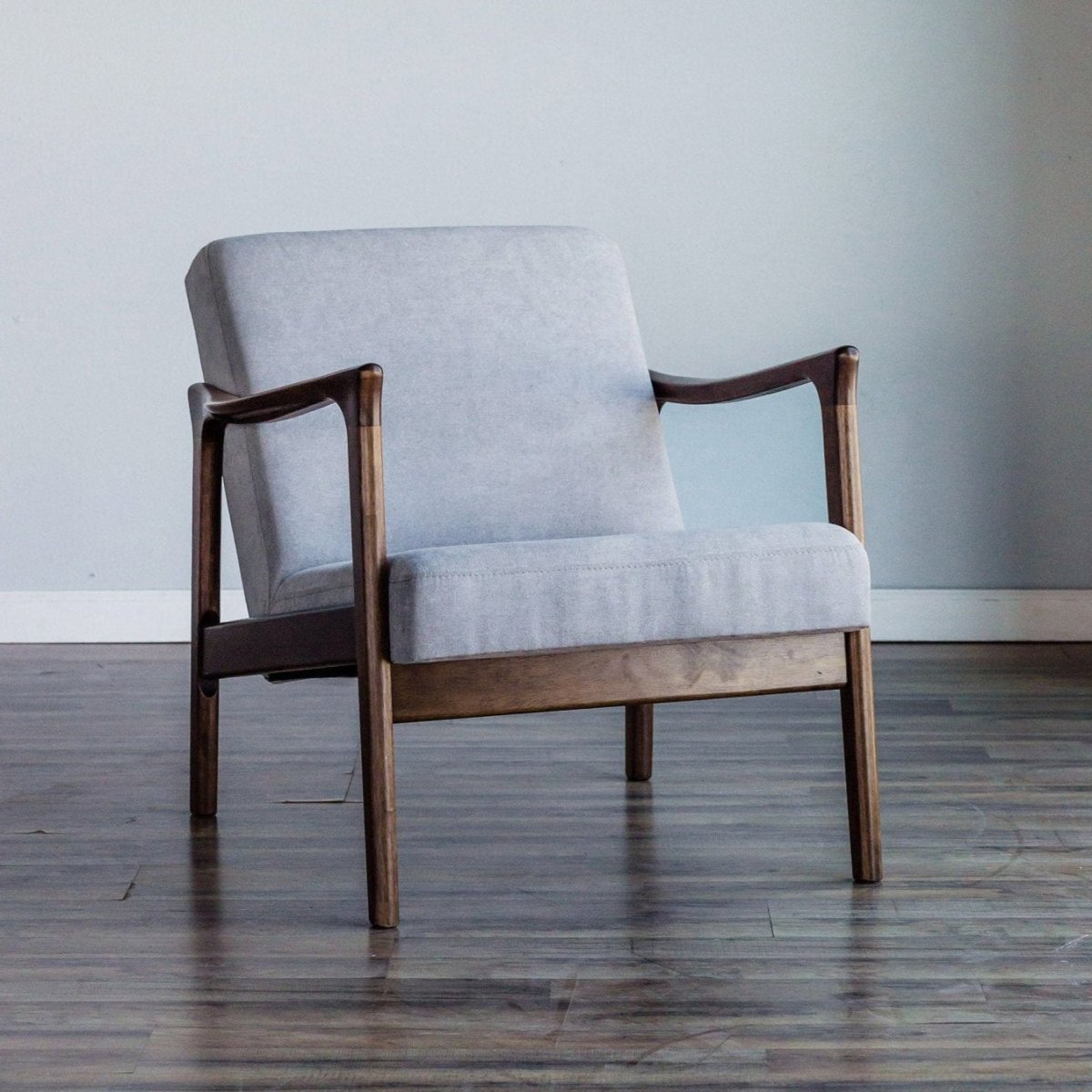 Alpine Furniture Zephyr Slate Gray Upholstered Lounge Chair