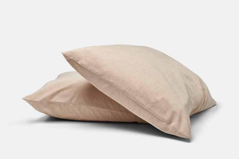 American Blossom Linens Foxfibre® Heirloom Cotton Pillowcase Set | Naturally Dye - Free Latte Linen