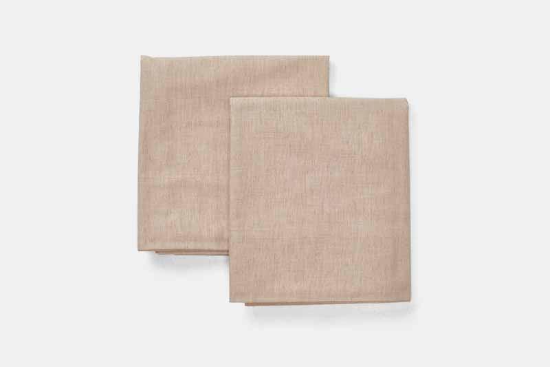 American Blossom Linens Foxfibre® Heirloom Cotton Pillowcase Set | Naturally Dye - Free Latte Linen