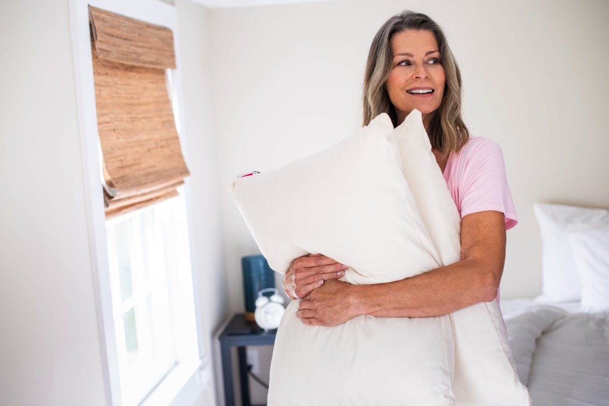 American Blossom Linens Natural Cotton Pillow With Wool Filling