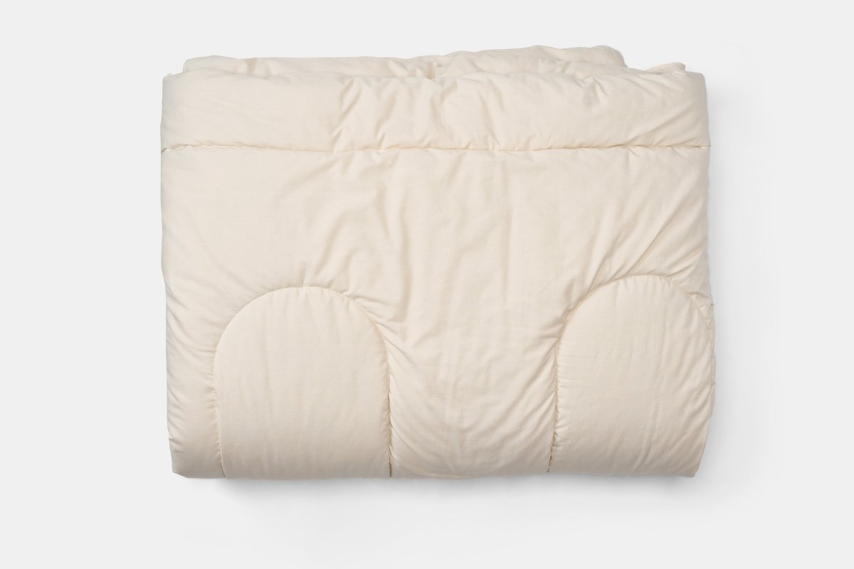 American Blossom Linens Natural Wool Duvet Insert | All - Season USA Wool & Organic Cotton