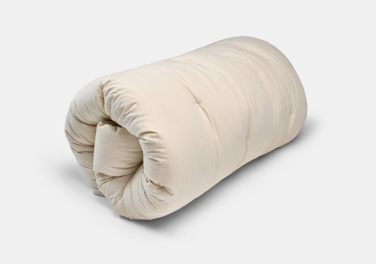 American Blossom Linens Natural Wool Mattress Topper | 100% USA Wool & Organic Cotton