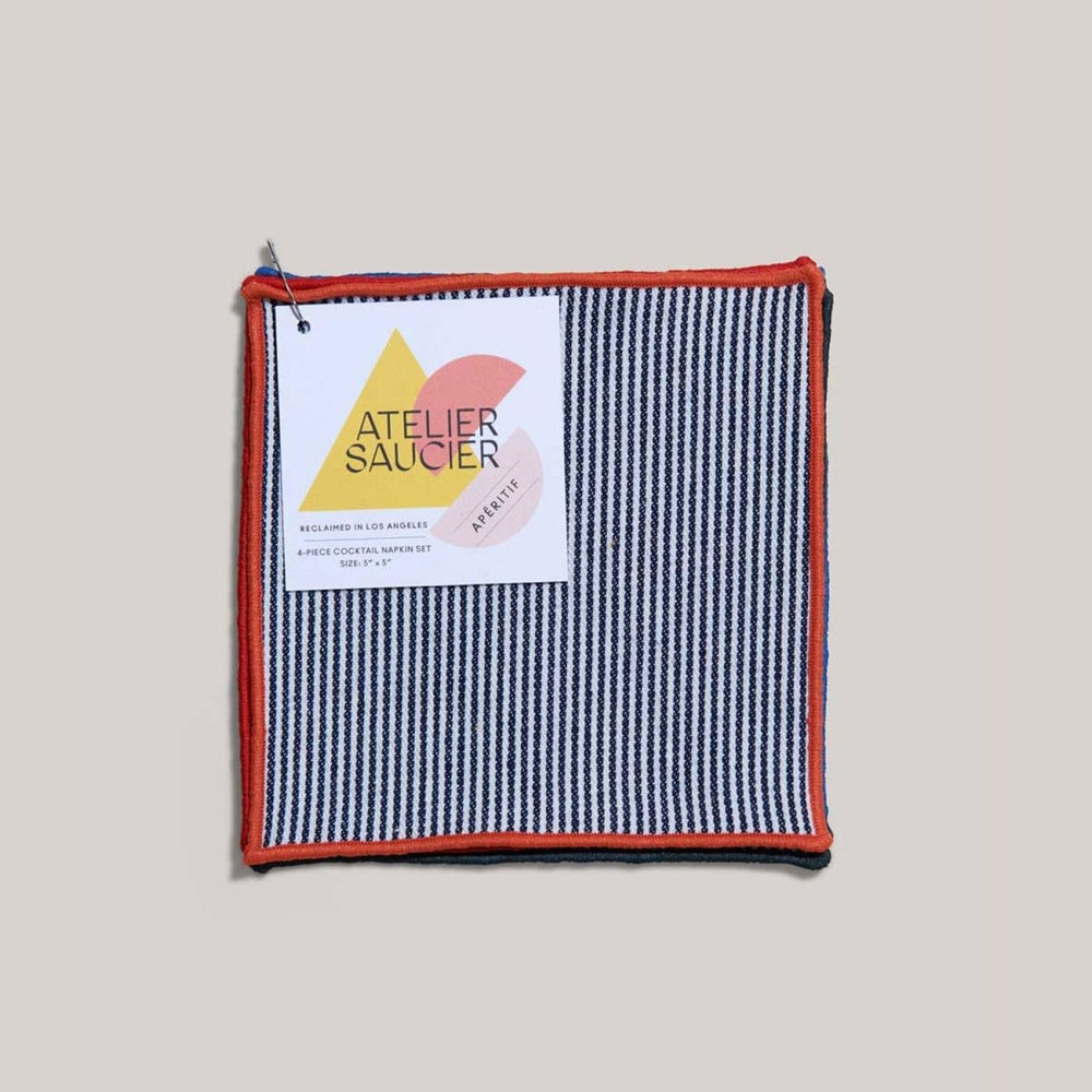 
                      
                        ATELIER SAUCIER Americana Stripe Cocktail Napkins | Set of 4 - lily & onyx
                      
                    