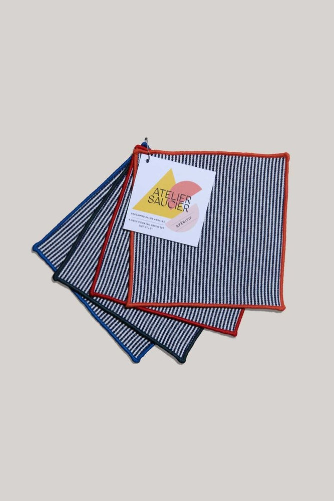 
                      
                        ATELIER SAUCIER Americana Stripe Cocktail Napkins | Set of 4 - lily & onyx
                      
                    