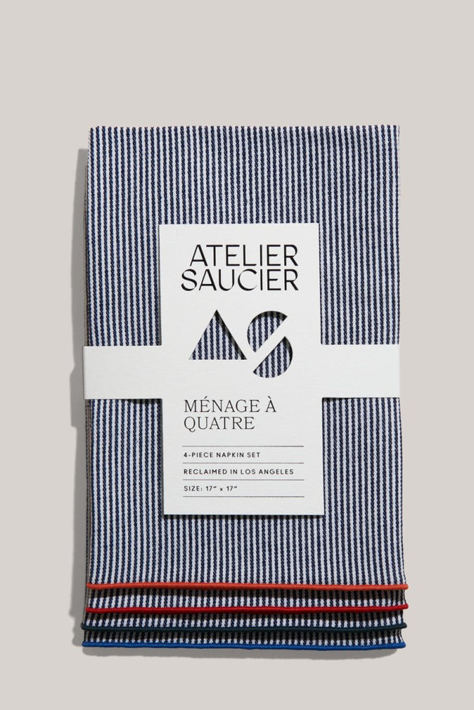 ATELIER SAUCIER Americana Stripe Napkins | Set of 4 - lily & onyx