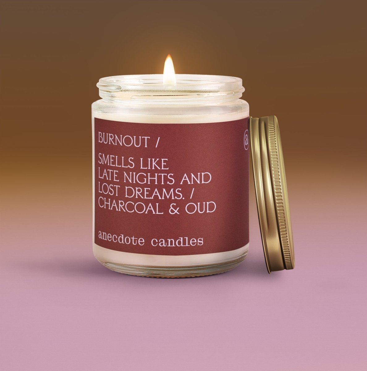 Anecdote Candles Burn Out Candle – Oud, Frankincense & Amber Scented Jar Candle