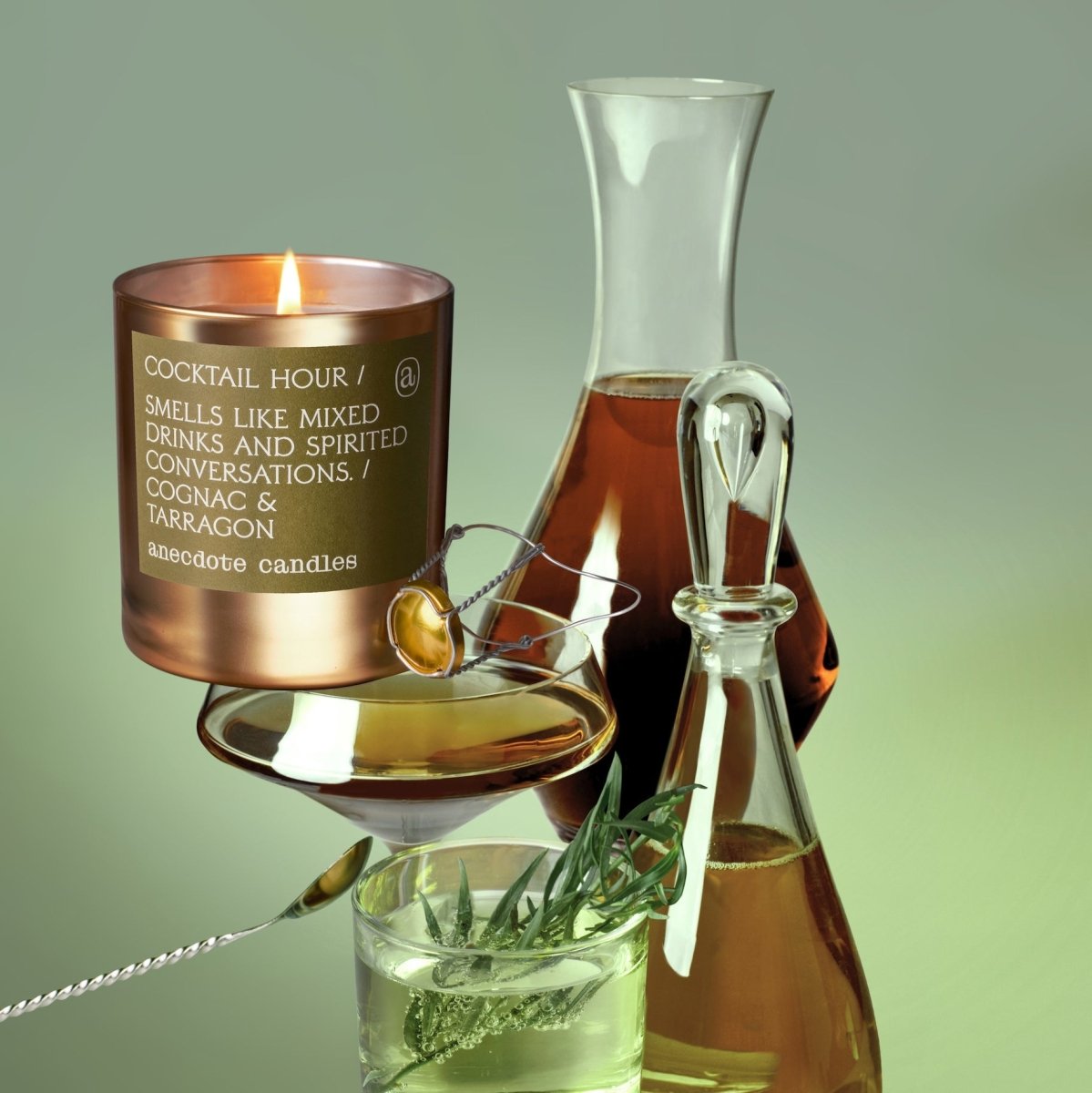 Anecdote Candles Cocktail Hour Soy Candle | Cognac & Tarragon Scented Candle