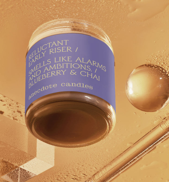 Anecdote Candles Reluctant Early Riser Candle – Blueberry Chai & Vanilla Scented Soy Candle
