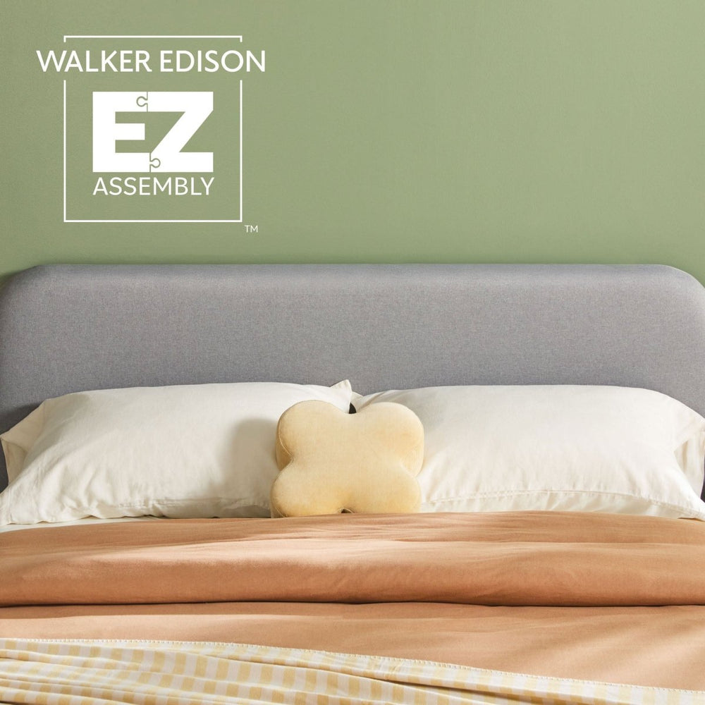 
                      
                        Walker Edison Annette Contemporary Upholstered Headboard Curved Bed Frame - lily & onyx
                      
                    
