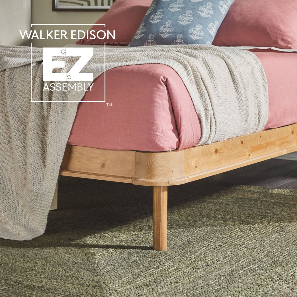 
                      
                        Walker Edison Annette Contemporary Upholstered Headboard Curved Bed Frame - lily & onyx
                      
                    