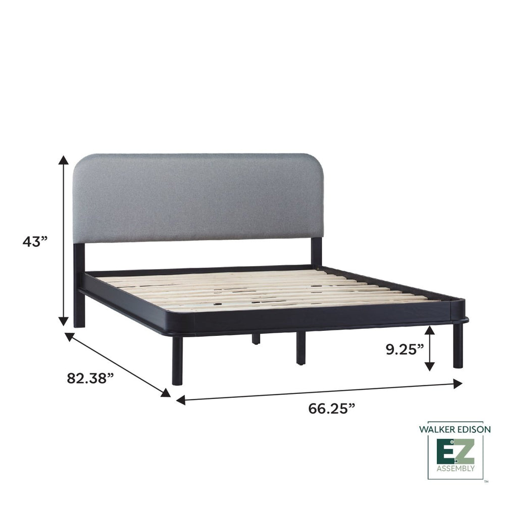 
                      
                        Walker Edison Annette Contemporary Upholstered Headboard Curved Bed Frame - lily & onyx
                      
                    