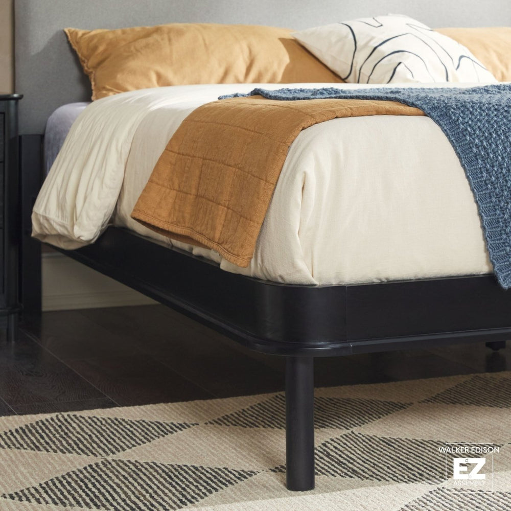 
                      
                        Walker Edison Annette Contemporary Upholstered Headboard Curved Bed Frame - lily & onyx
                      
                    