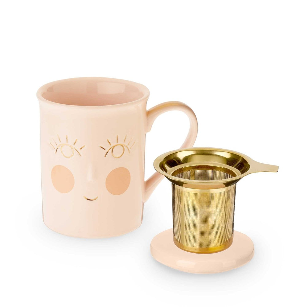 
                      
                        Pinky Up Tea Annette: Hello Beautiful Ceramic Tea Mug & Infuser, 12oz - lily & onyx
                      
                    