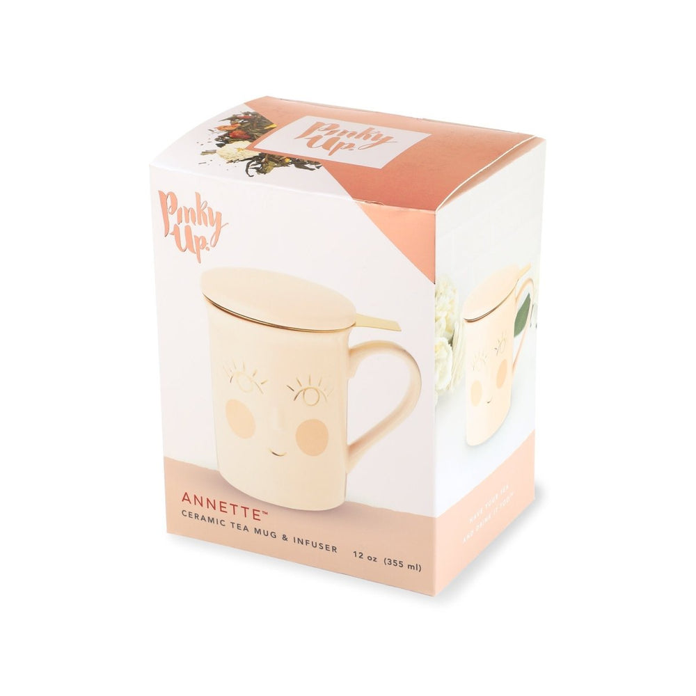 
                      
                        Pinky Up Tea Annette: Hello Beautiful Ceramic Tea Mug & Infuser, 12oz - lily & onyx
                      
                    