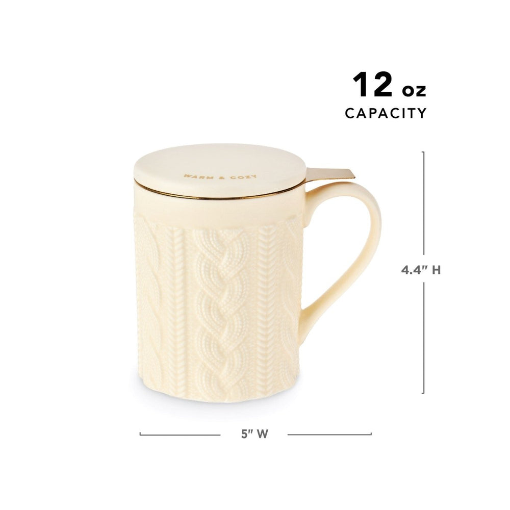 
                      
                        Pinky Up Tea Annette Knit Ceramic Tea Mug & Infuser, 12oz - lily & onyx
                      
                    