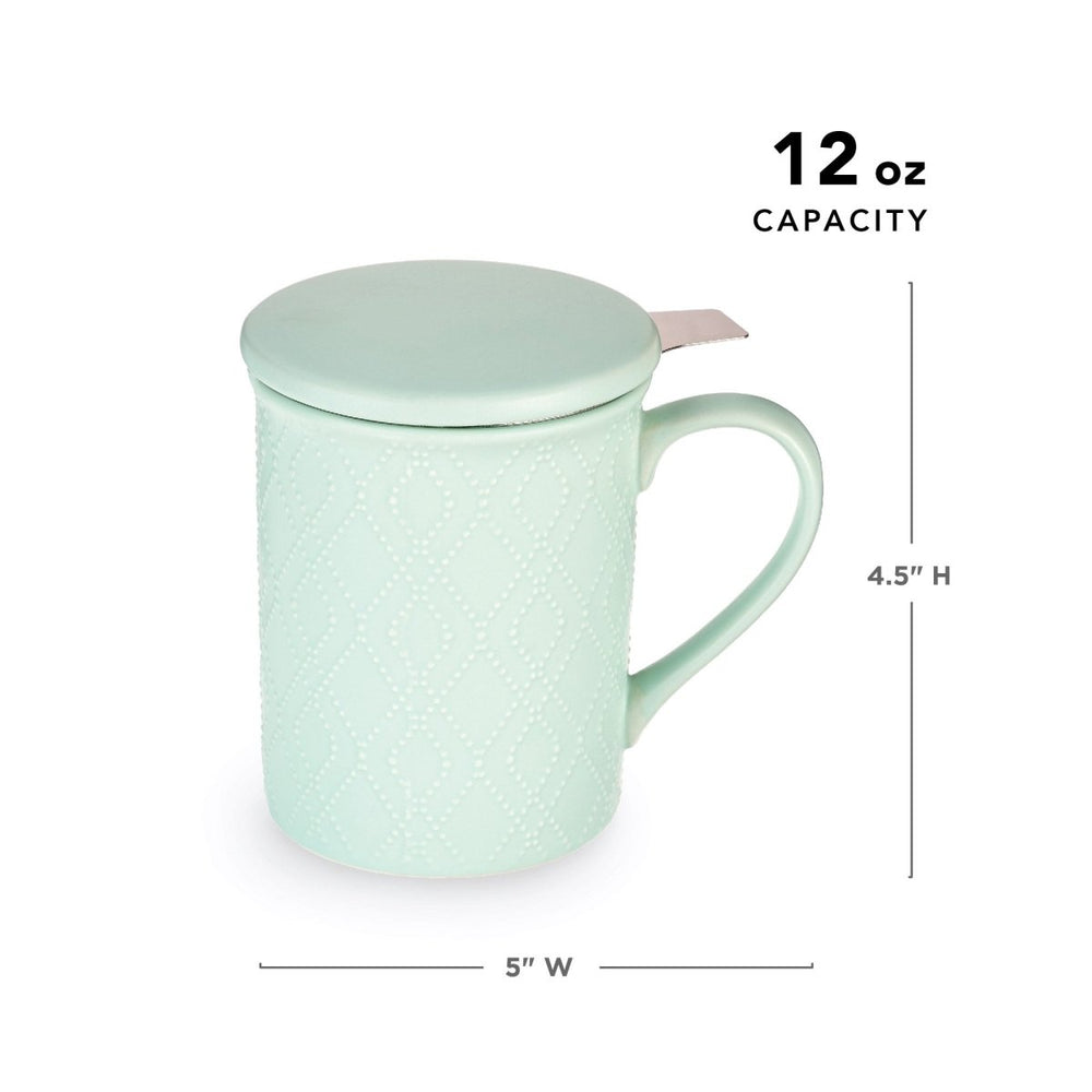 
                      
                        Pinky Up Tea Annette: Souk Mint Ceramic Tea Mug & Infuser, 12oz - lily & onyx
                      
                    