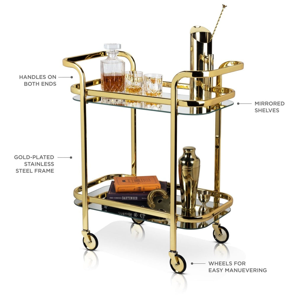 
                      
                        Viski Antique Gold Bar Cart - lily & onyx
                      
                    