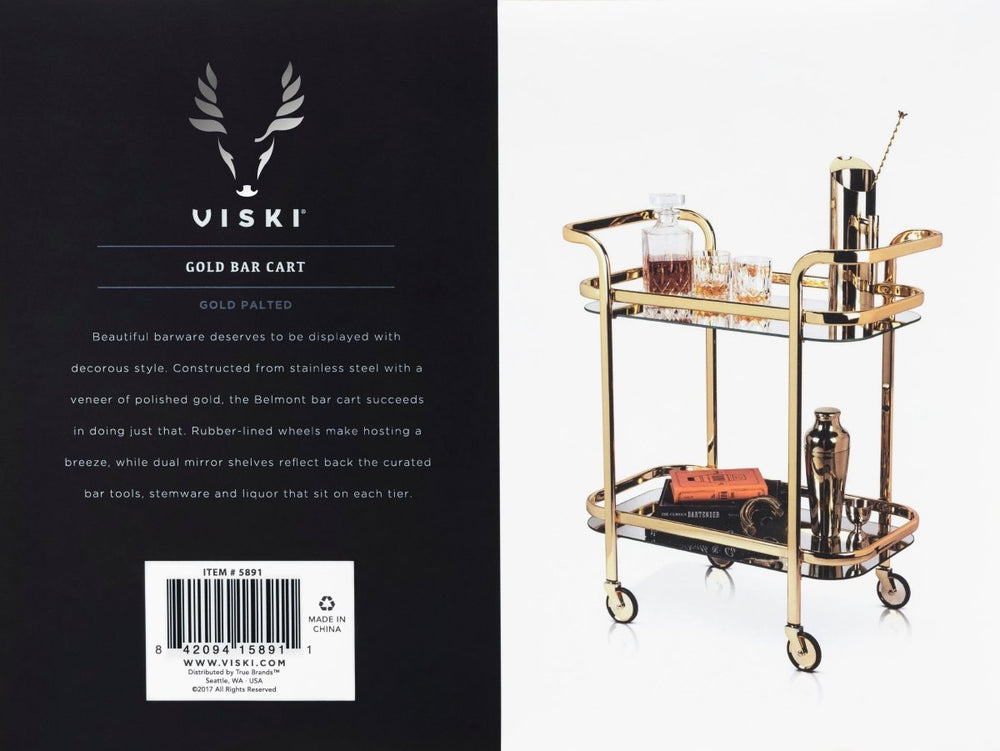 
                      
                        Viski Antique Gold Bar Cart - lily & onyx
                      
                    