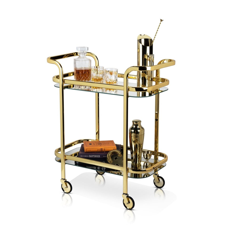 
                      
                        Viski Antique Gold Bar Cart - lily & onyx
                      
                    