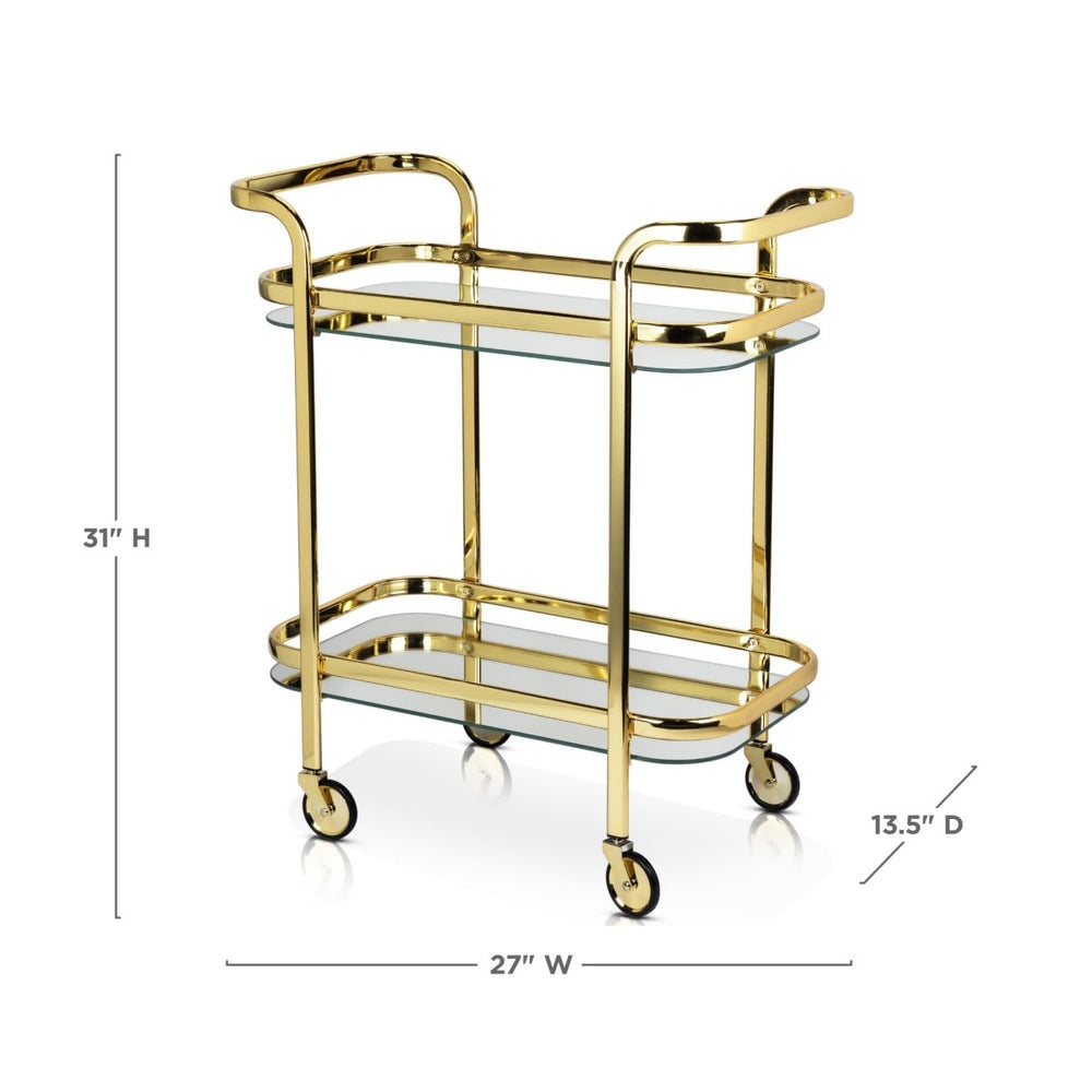 
                      
                        Viski Antique Gold Bar Cart - lily & onyx
                      
                    