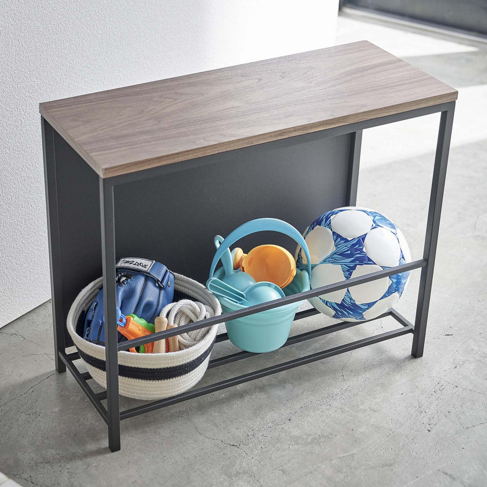 
                      
                        Entryway Storage Organizer + Bench, 18" H  - Steel + Wood
                      
                    