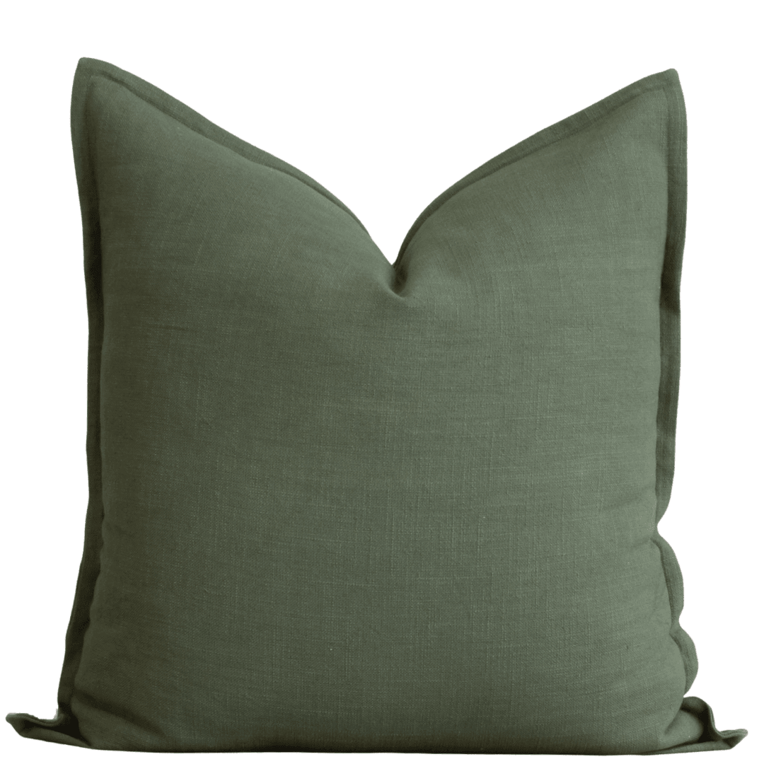 Apartment No.3 Gávea Solid Color Pillow Cover | Olive Green Cotton