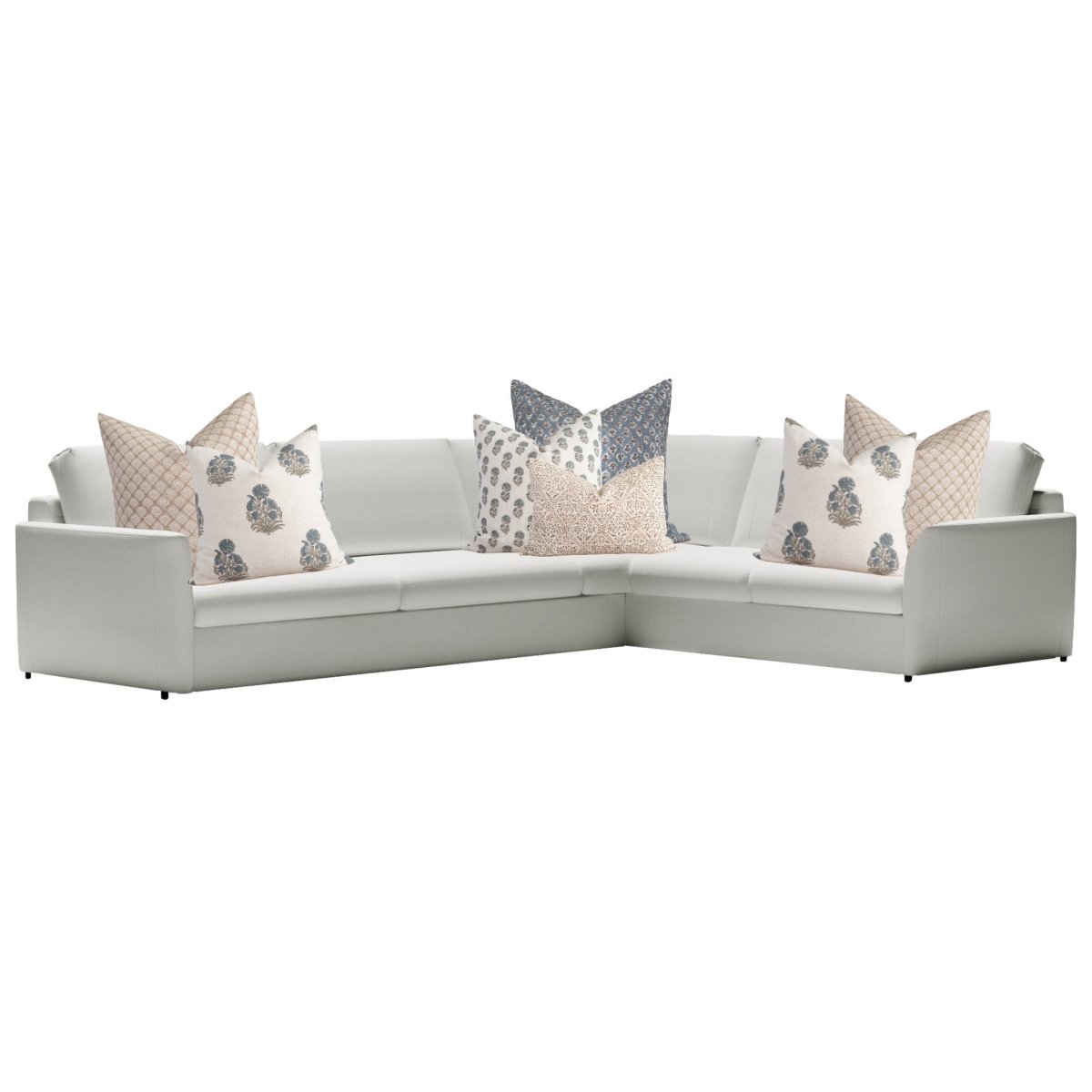 Apartment No.3 Holloway Block Print Sectional Throw Pillow Combination | Set of 7 Pillow Covers