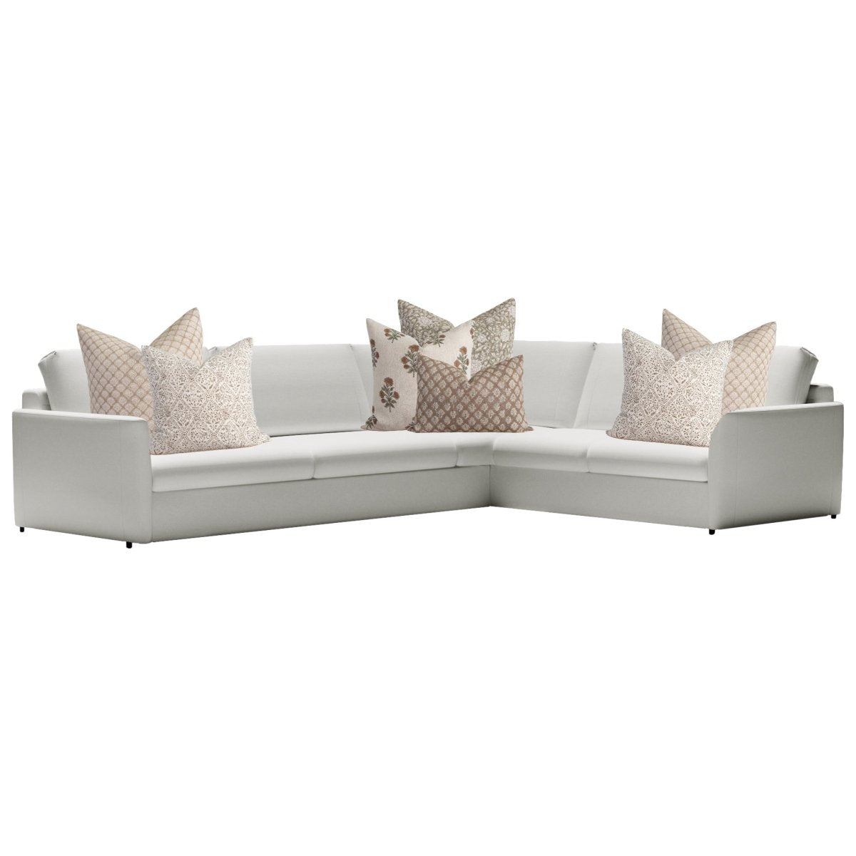 Apartment No.3 Pinecrest Block Print Sectional Throw Pillow Combination | Set of 7 Pillow Covers