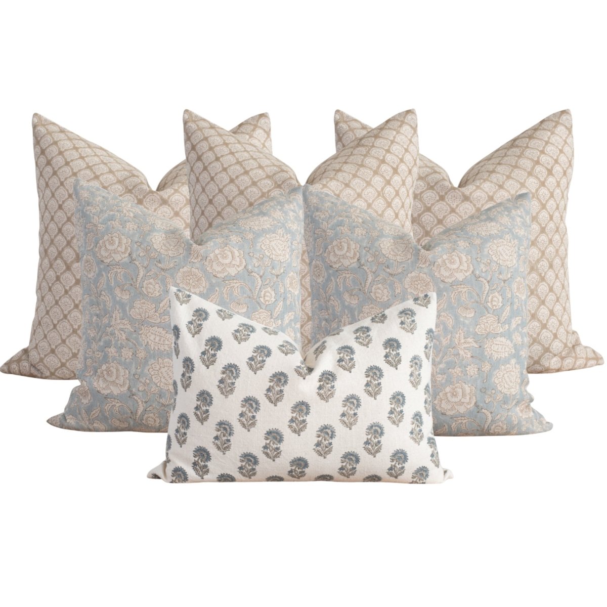 Apartment No.3 Seabrook Bedroom Throw Pillow Combination | Set of 6 Pillow Covers