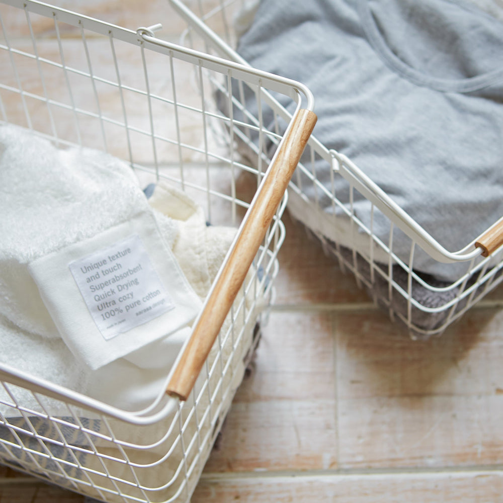 
                      
                        Wire Basket with Wood Handles
                      
                    