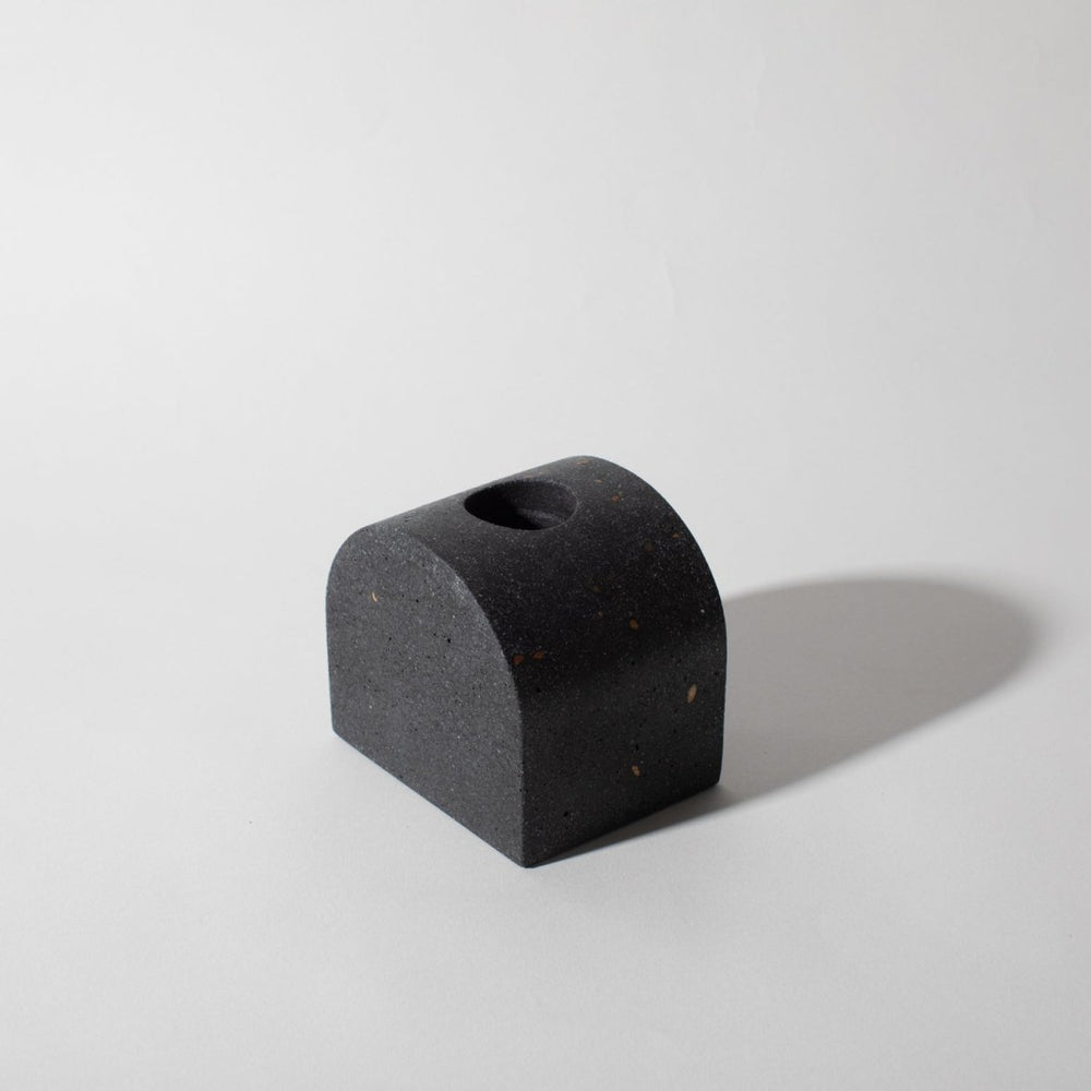 Pretti.Cool Arch Candlestick Holder | Black Terrazzo - lily & onyx