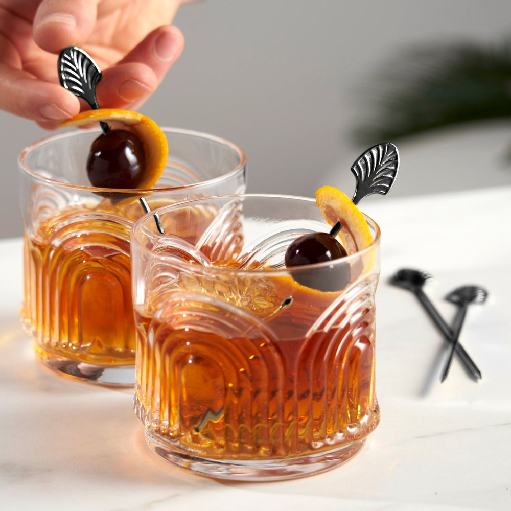 
                      
                        Viski Art Deco Cocktail Picks in Gunmetal, Set of 4 - lily & onyx
                      
                    