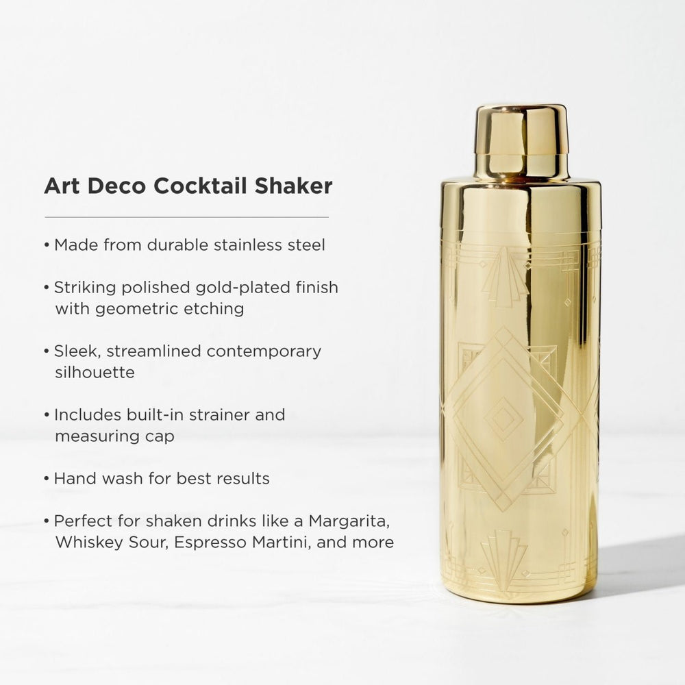 
                      
                        Viski Art Deco Cocktail Shaker, Gold - lily & onyx
                      
                    