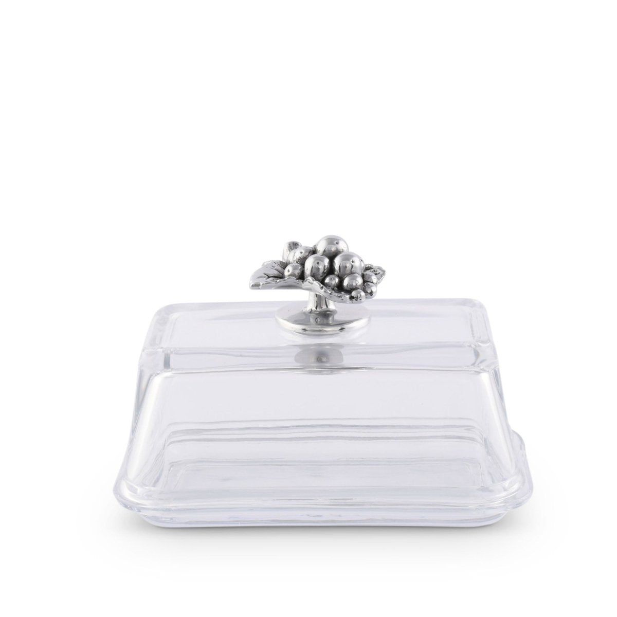 Arthur Court Designs Glass Butter Dish - Grape