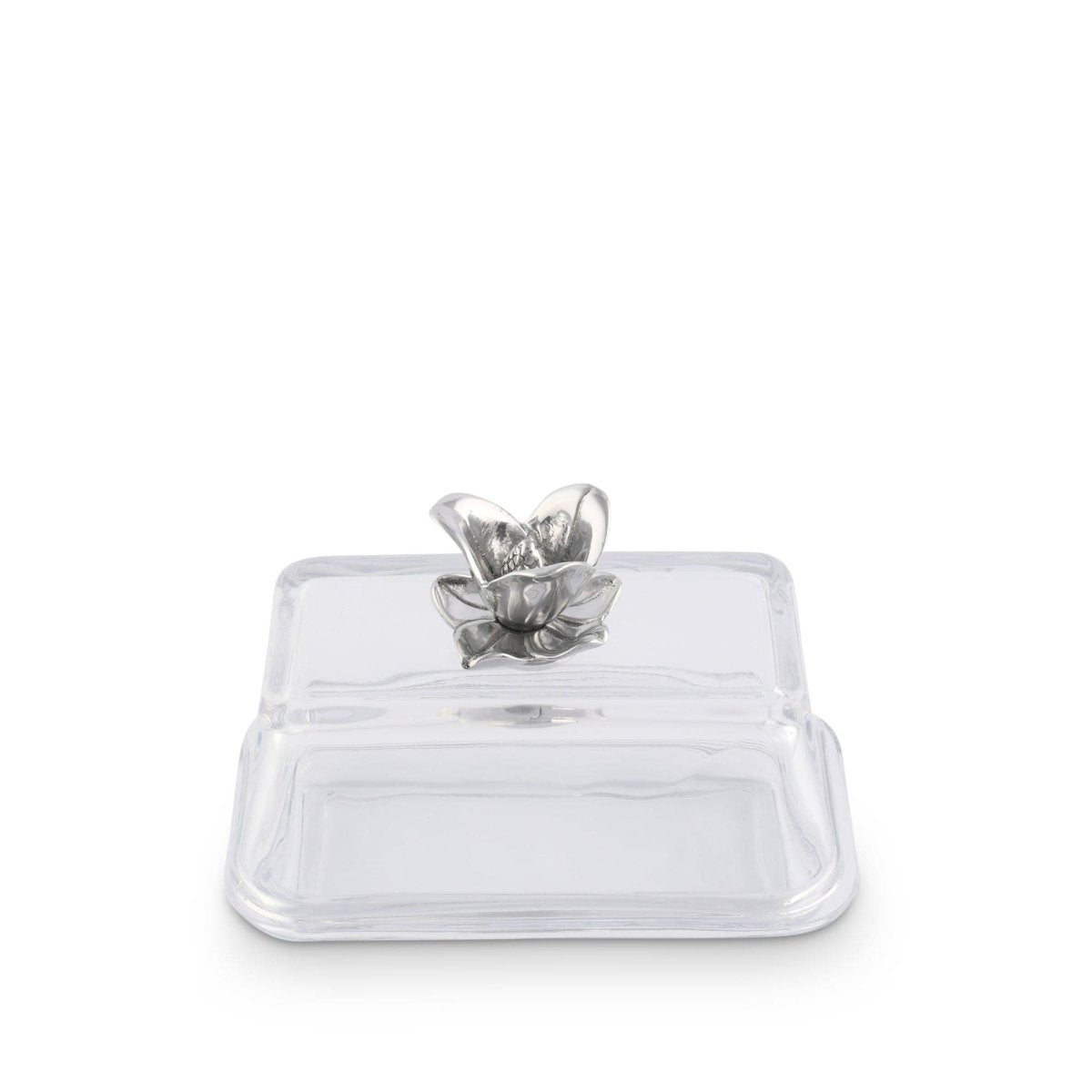 Arthur Court Designs Glass Butter Dish - Magnolia
