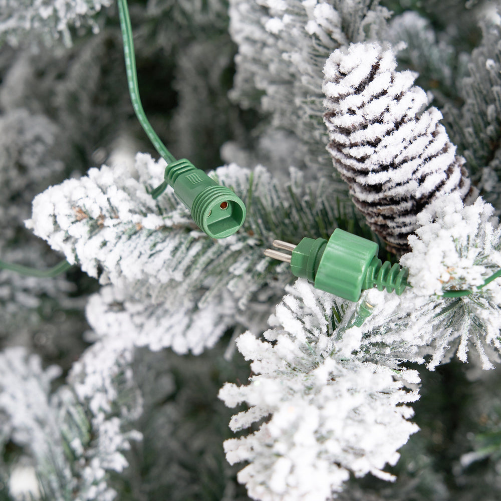 
                      
                        11’ Flocked Livingston Fir Artificial Christmas Tree with Pine Cones, 950 Clear Warm LED Lights and 3016 Bendable Branches
                      
                    