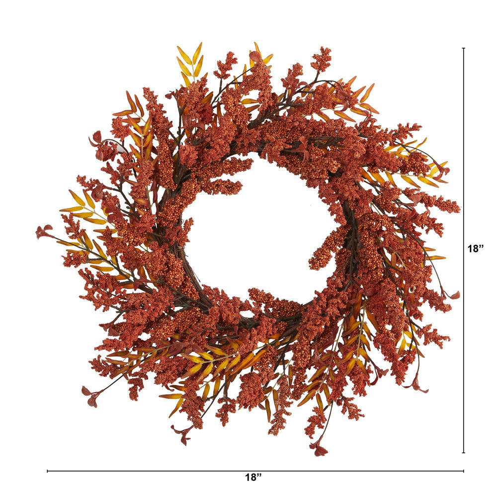 
                      
                        18” Harvest Berry Artificial Wreath
                      
                    