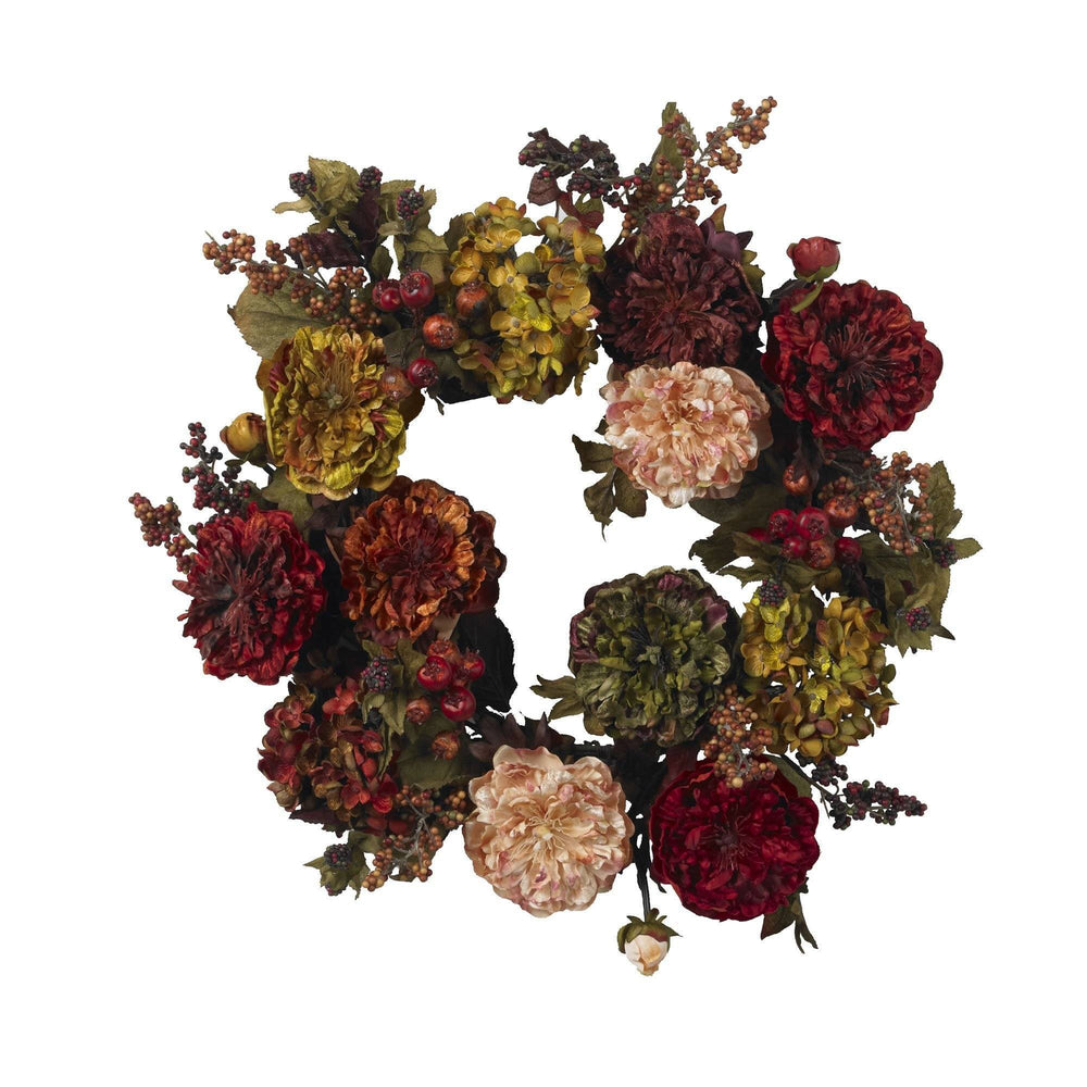 
                      
                        22" Autumn Hydrangea Peony Wreath
                      
                    